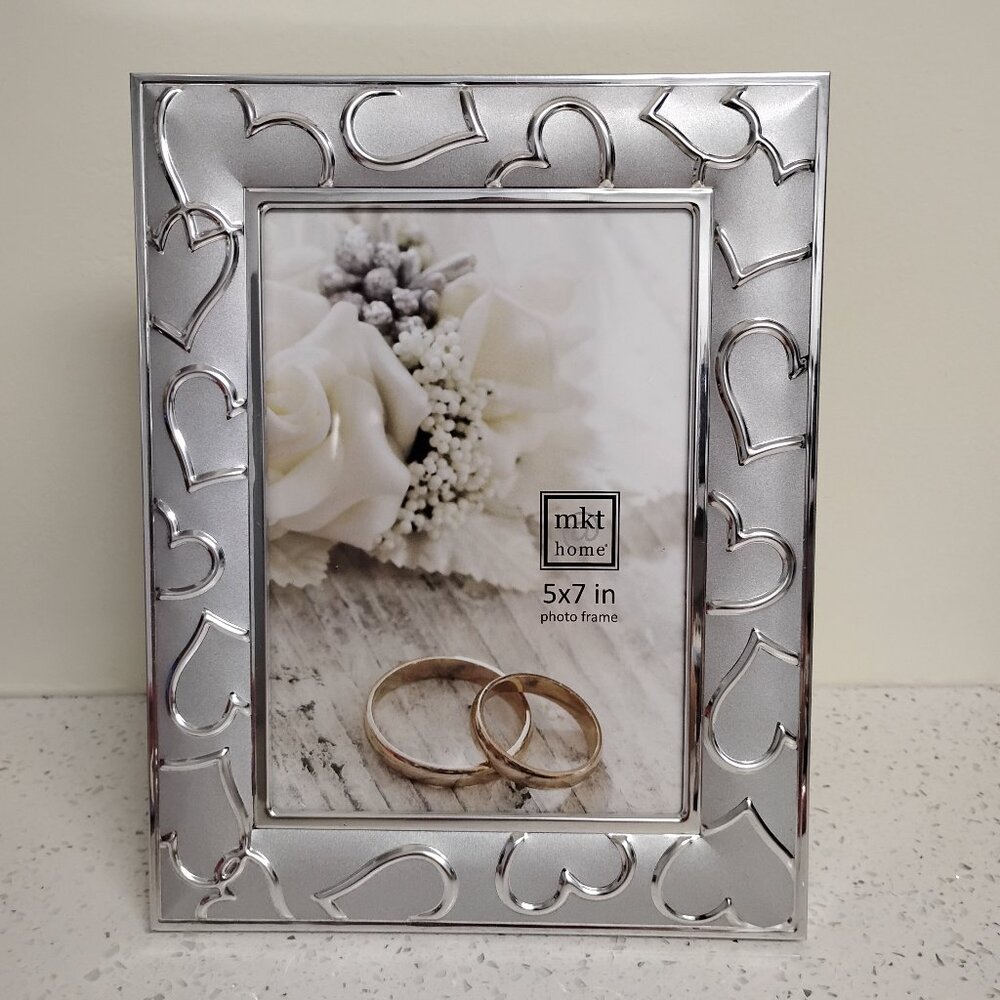 Metallic photo frame 5 x 7 in Wedding Valentine's gift new